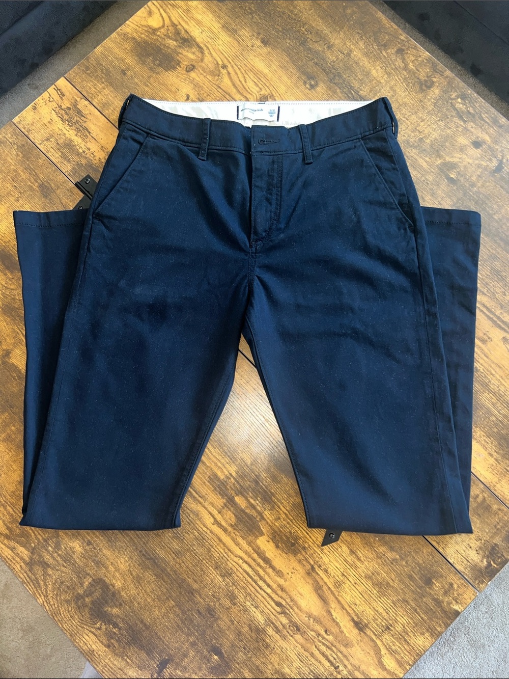 Abercrombie Kids Black Chino Pants - Classic Straight Fit